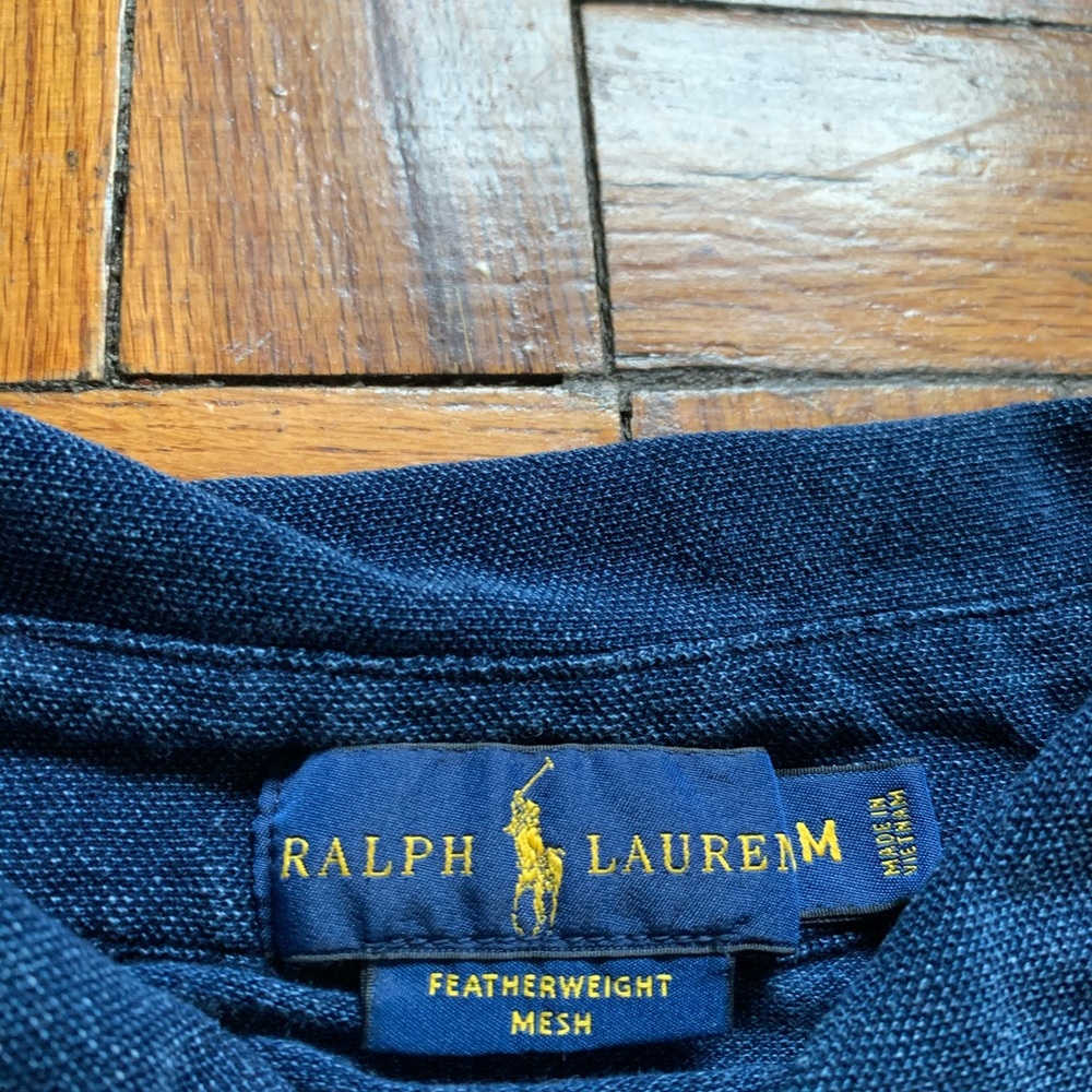 Long Sleeve Denim/Blue Polo Shirt - Ralph Lauren - Picture 5 of 6
